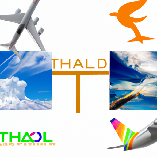 קולאז' לוגו של חברות תעופה המציעות טיסות זולות לתאילנד